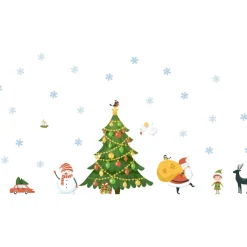 Ambiance Sticker - Muursticker - Scandinavische Kerststickers Uit Lapland - 180x120cm
