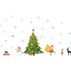 Ambiance Sticker - Muursticker - Scandinavische Kerststickers Uit Lapland - 180x120cm