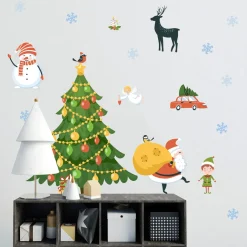 Ambiance Sticker - Muursticker - Scandinavische Kerststickers Uit Lapland - 180x120cm