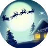 Ambiance Sticker - Muursticker - Kerststicker Van De Reis Van De Kerstman - 40x40cm