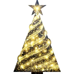 Ambiance Sticker - Muursticker - Glitterende Kerstboomsticker - 195x120cm
