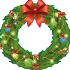 Ambiance Sticker - Muursticker - Kerstkranssticker - 20x20cm