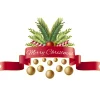 Ambiance Sticker - Muursticker - Kerststicker Lint En Tekst Fijne Kerst - Kerstlintstick - 120x195cm