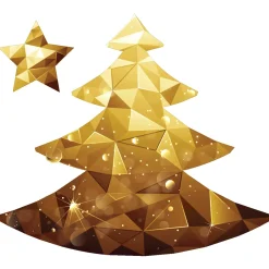 Ambiance Sticker - Muursticker - Origami Kerstboomsticker - 90x105cm