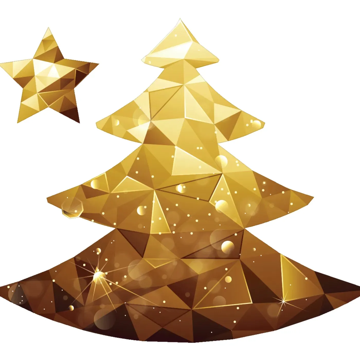 Ambiance Sticker - Muursticker - Origami Kerstboomsticker - 90x105cm