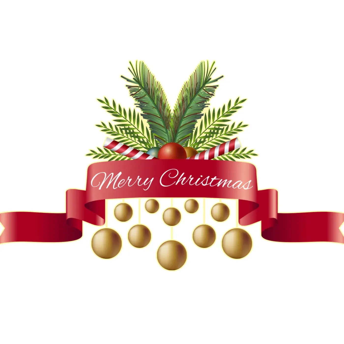 Ambiance Sticker - Muursticker - Kerststicker Lint En Tekst - Kerstlintsticker - 30x50cm