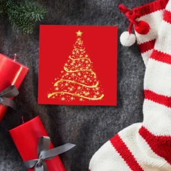 Ambiente Kerst Thema Servetten - 20x St - 33 Cm - Kerstboom