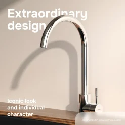 Am.pm - Keukenkraan Met Draaibare Uitloop - X-joy S - Ecostart-functie - Chroom