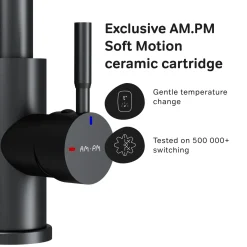 Am.pm - Keukenkraan Met Uittrekbare Douchekop - X-joy S - Draaibaar - Handdouche - Zwart