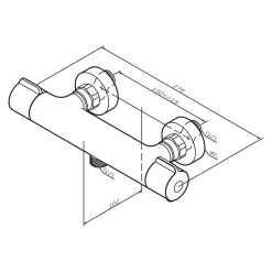 Am.pm Thermostatische Douchemengkraan Gem Chroom Messing