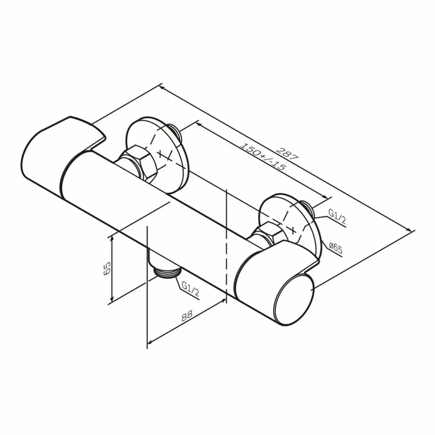 AM.PM Thermostatische Douchemengkraan X-joy Zwart Messing