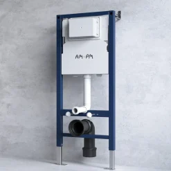 Am.pm Toiletset Gem Chroom | Wandcloset + Inbouwreservoir + Bedieningsplaat | Randloos Toiletpot