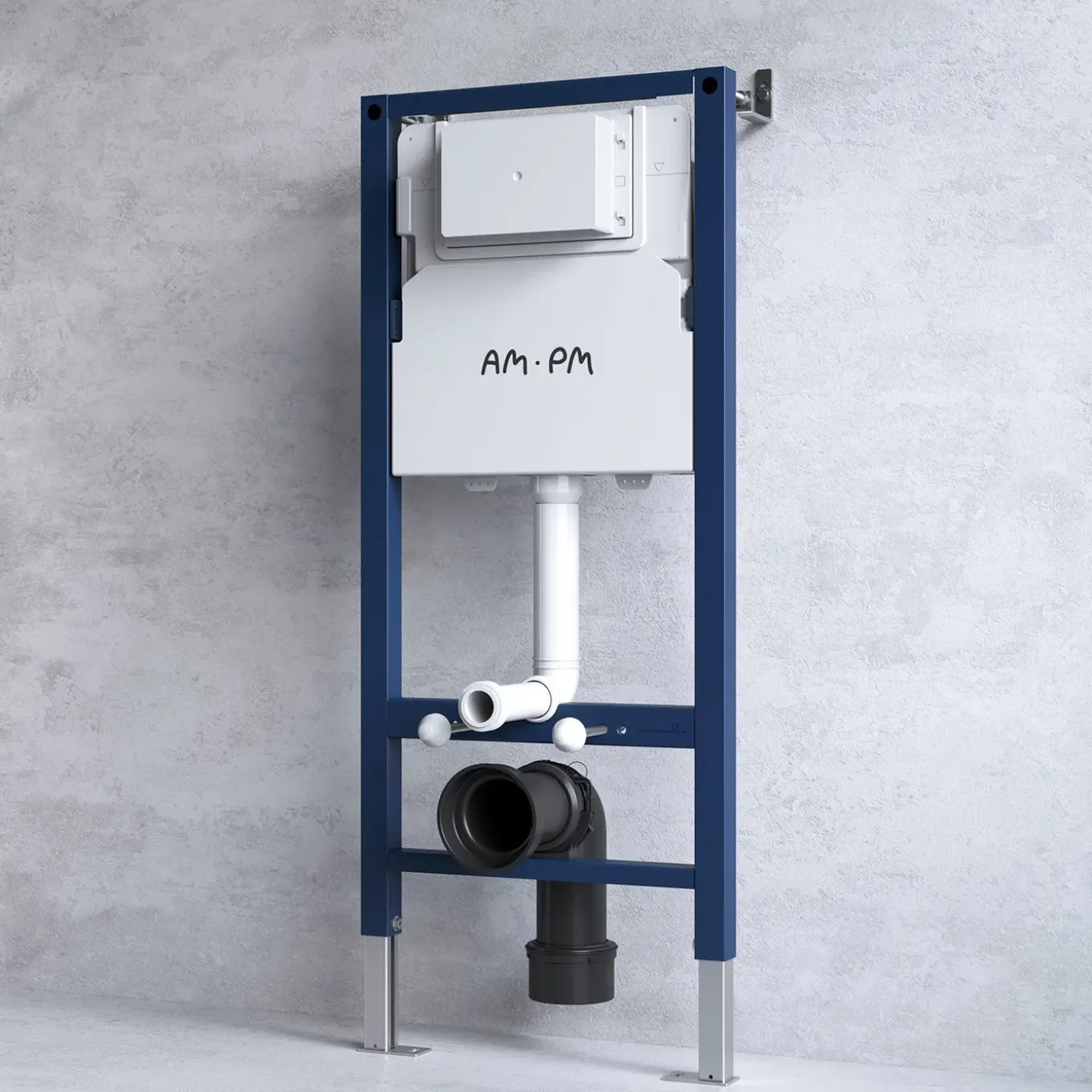 Am.pm Toiletset Gem Chroom | Wandcloset + Inbouwreservoir + Bedieningsplaat | Randloos Toiletpot