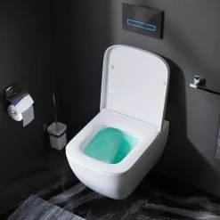 Am.pm Toiletset Gem Chroom | Wandcloset + Inbouwreservoir + Bedieningsplaat | Randloos Toiletpot