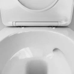 AM.PM Toiletset Like Wit - Wandcloset - Inbouwreservoir - Bedieningsplaat (rond, Chroom)