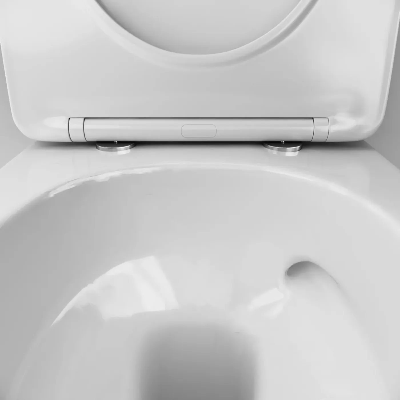 AM.PM Toiletset Like Wit - Wandcloset - Inbouwreservoir - Bedieningsplaat (rond, Chroom)