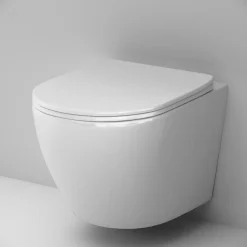 AM.PM Toiletset Like Wit - Wandcloset - Inbouwreservoir - Bedieningsplaat (rond, Chroom)