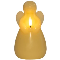 Anna's Collection Led Kaars Engel - Ivoor - 14 X 8 Cm -met Timer