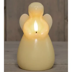 Anna's Collection Led Kaars Engel - Ivoor - 14 X 8 Cm -met Timer