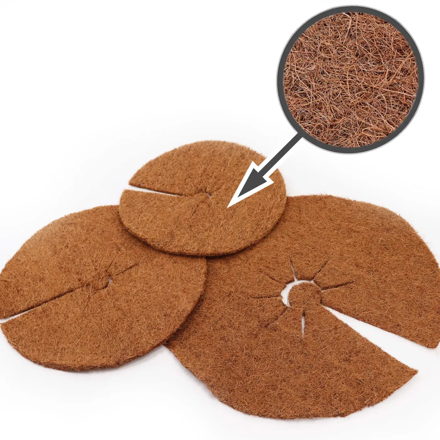 Aquagart Kokosmulchschijven 60cm 1 Stuks Kokosvezelmat Plantenbeschermingsmat