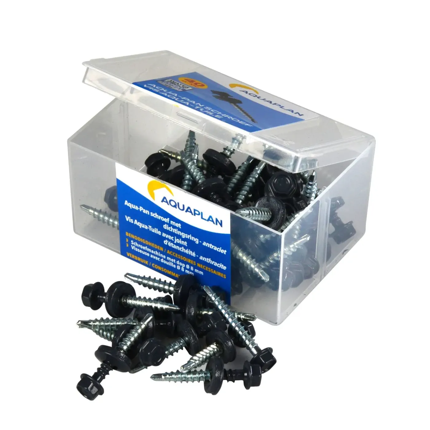 Aquaplan Aqua-Pan Classic schroef (40 st.) antraciet