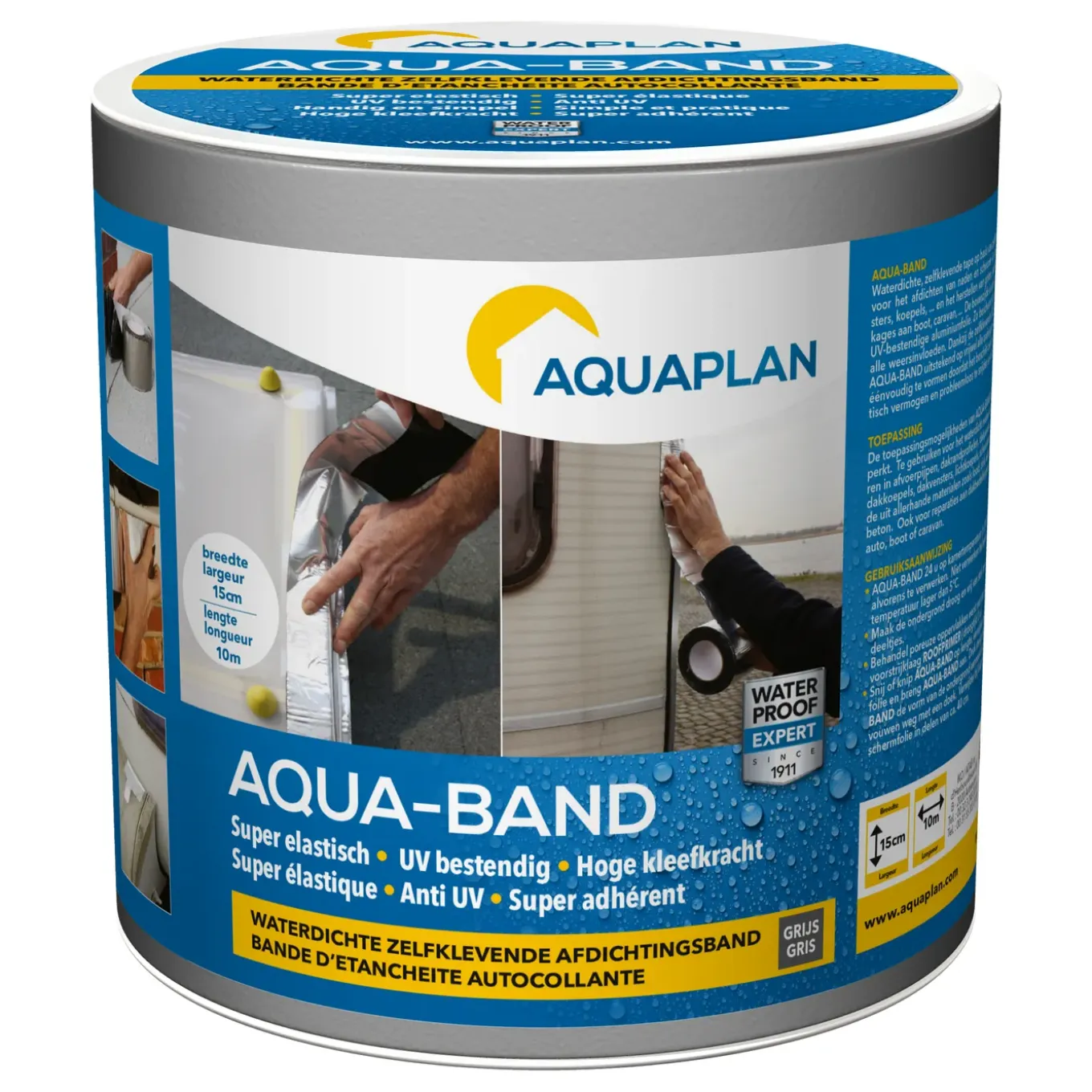 Aquaplan afdichtingsband Aqua-Band grijs 15cm 10m
