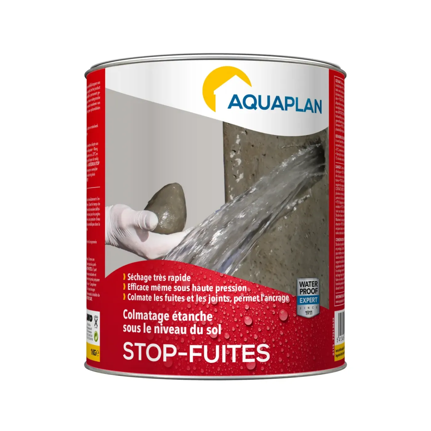 Aquaplan waterdichtingsmiddel Waterdruk-Stop grijs 1kg