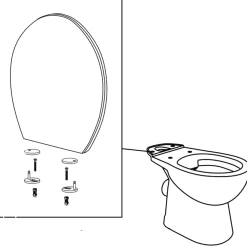 AquaVive – Praxis Eigen Merk Aquavive Avisio Duoblok toilet met randloze toiletpot - wit