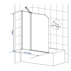 AquaVive – Praxis Eigen Merk AquaVive badwand Fiji 115x150cm chroom
