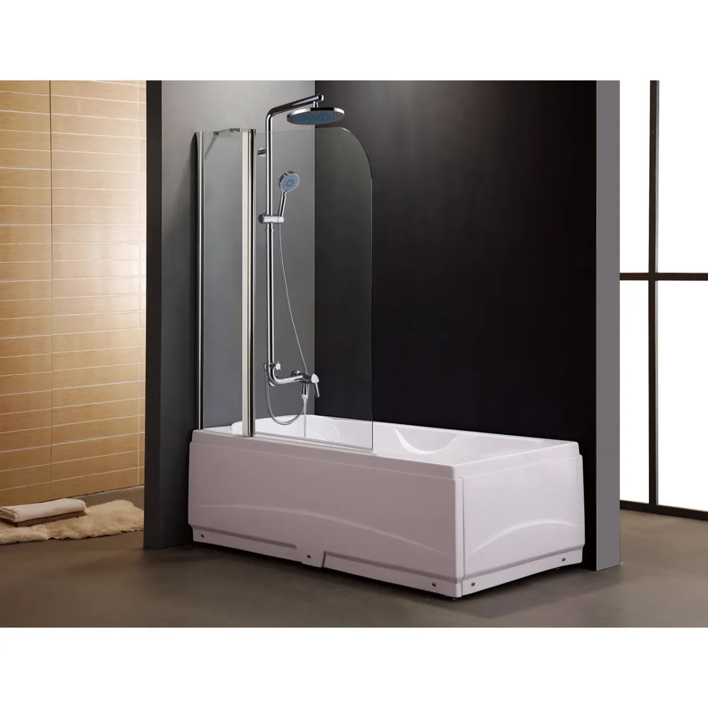AquaVive – Praxis Eigen Merk AquaVive badwand Fiji 115x150cm chroom