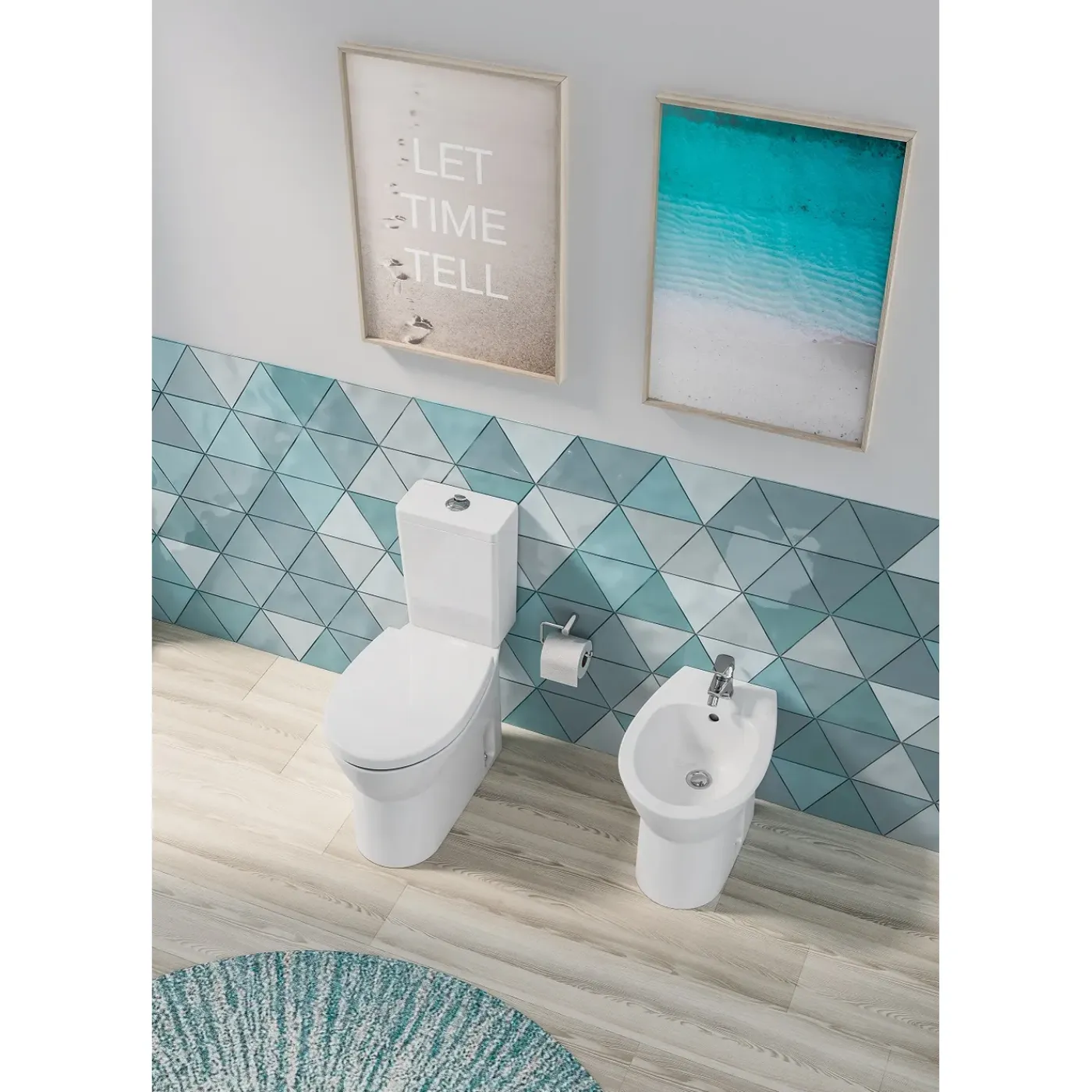 AquaVive – Praxis Eigen Merk Aquavive Cormor Duoblok toilet met randloze toiletpot - wit