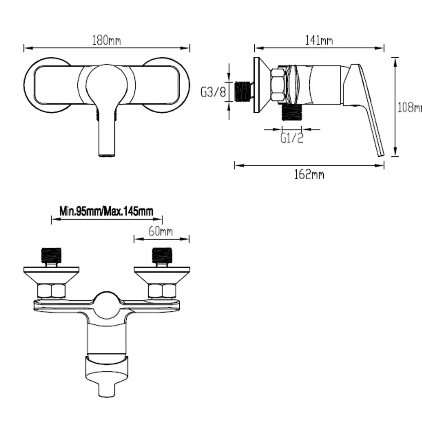 AquaVive douchemengkraan Brenta chroom 12cm