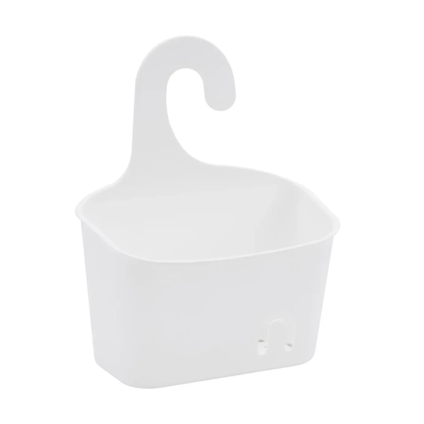 Aquavive Doucherek Caddy - Ophangen met haak - Kunststof - Wit - 20x25x9cm