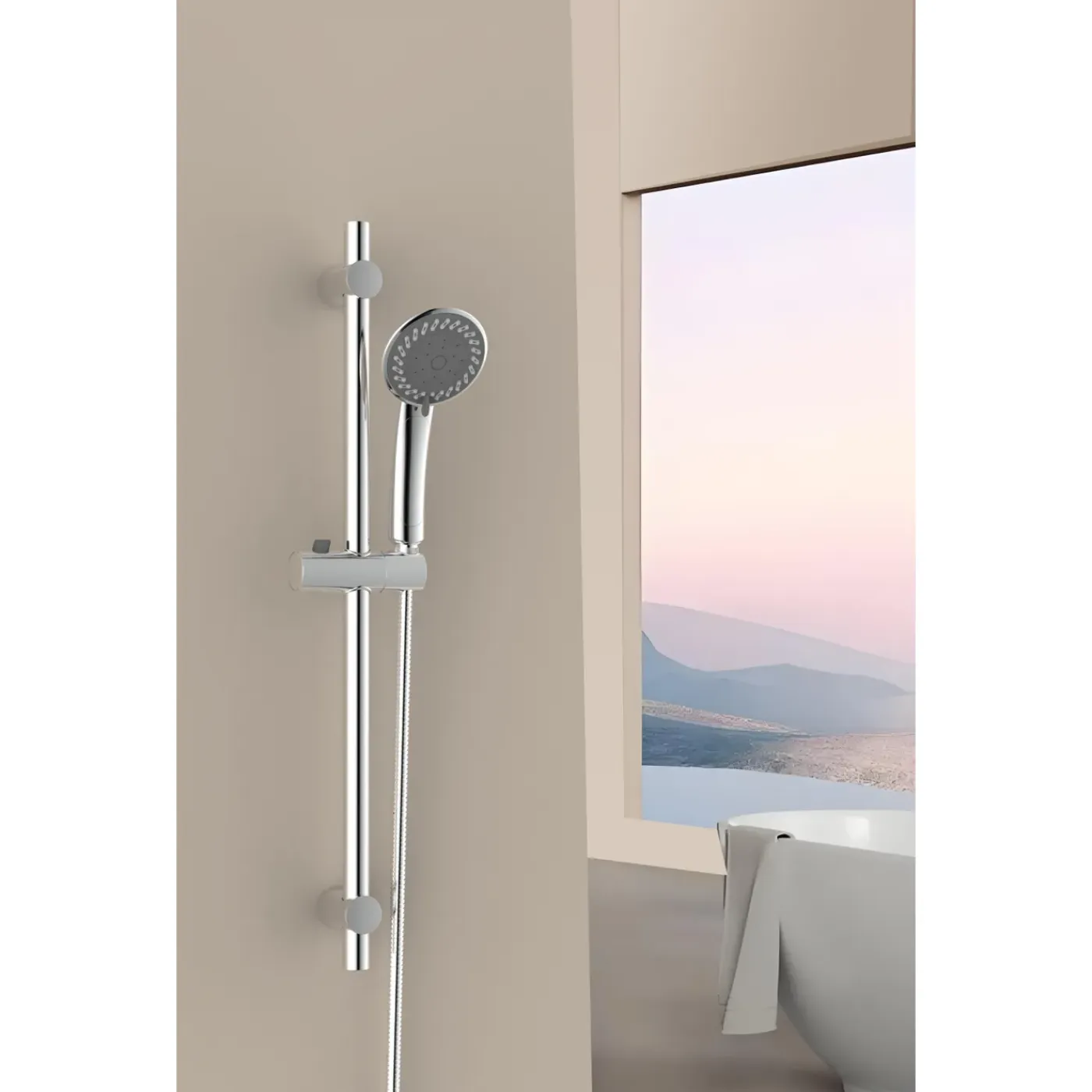 AquaVive – Praxis Eigen Merk AquaVive Doucheslang - Anti-torsie - Universeel - Chroom - 150cm