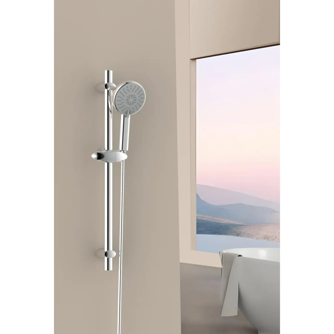 AquaVive – Praxis Eigen Merk AquaVive Doucheslang - Anti-torsie - Universeel - Chroom - 150cm