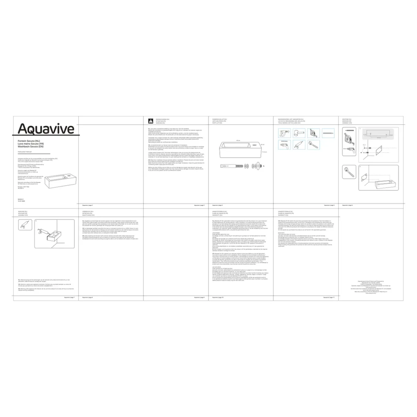 Aquavive Fontein Savuto - Keramiek - Wit - 40x22x11,5cm