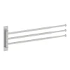 AquaVive – Praxis Eigen Merk AquaVive handdoekhouder draaibaar met 3 stangen geborsteld roestvrij staal 37,50x17,50x5cm