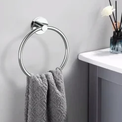 AquaVive handdoekring chroom 17,60x15,70x3,60cm