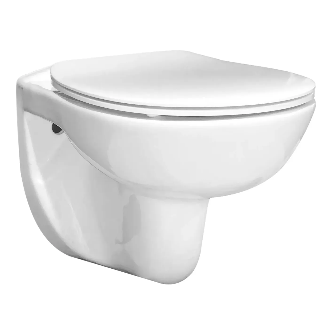 AquaVive – Praxis Eigen Merk AquaVive Hangtoilet Simeto Randloos - Keramiek - Rond - Wit - 56cm