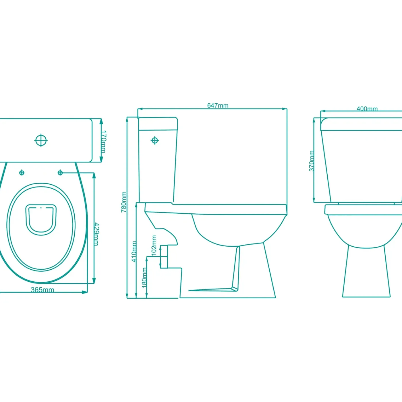 AquaVive – Praxis Eigen Merk Aquavive Ippari Duoblok toilet met softclose toiletzitting - PK - wit