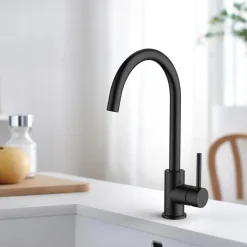 AquaVive keukenmengkraan Irminio zwart mat