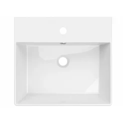AquaVive rechthoekige wastafel Turano 50x45cm wit