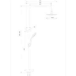 Aquavive Regendouche Junin - Zonder Kraan - Zilver - Rond - 3-straals