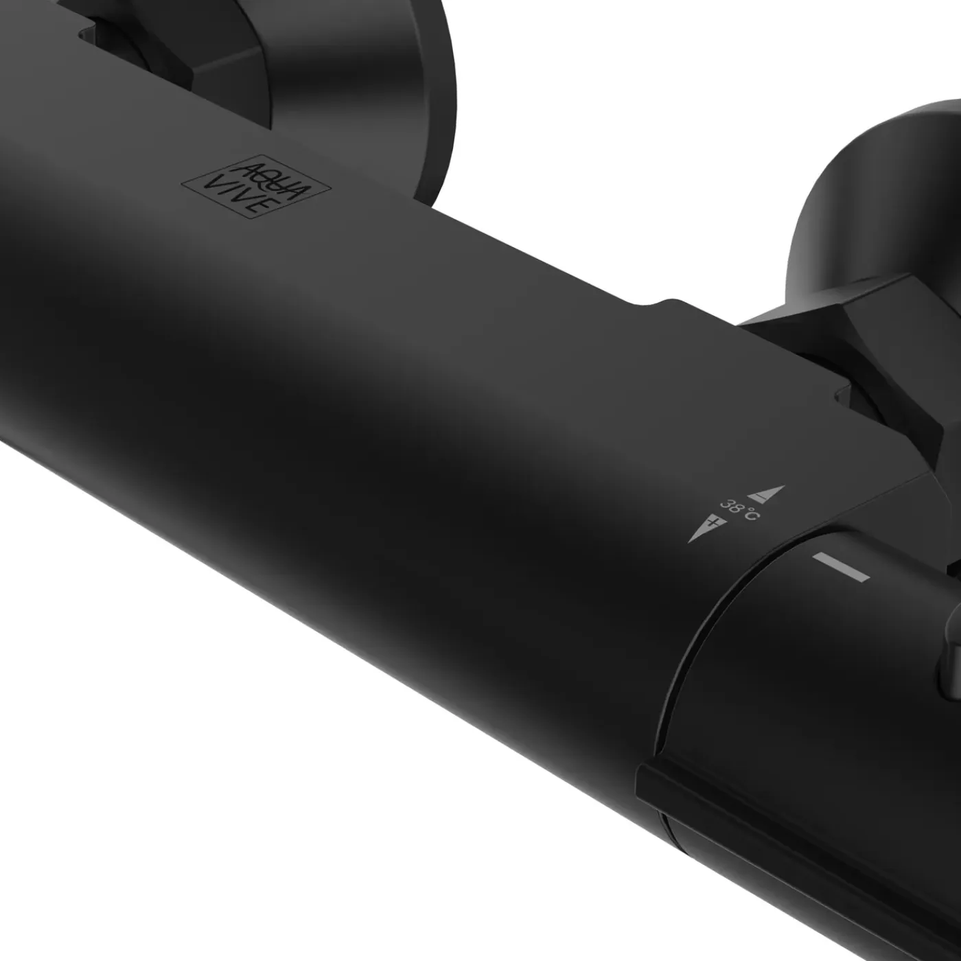 AquaVive – Praxis Eigen Merk Aquavive Thermostatische Douchekraan Irminio - Zwart - 12 cm