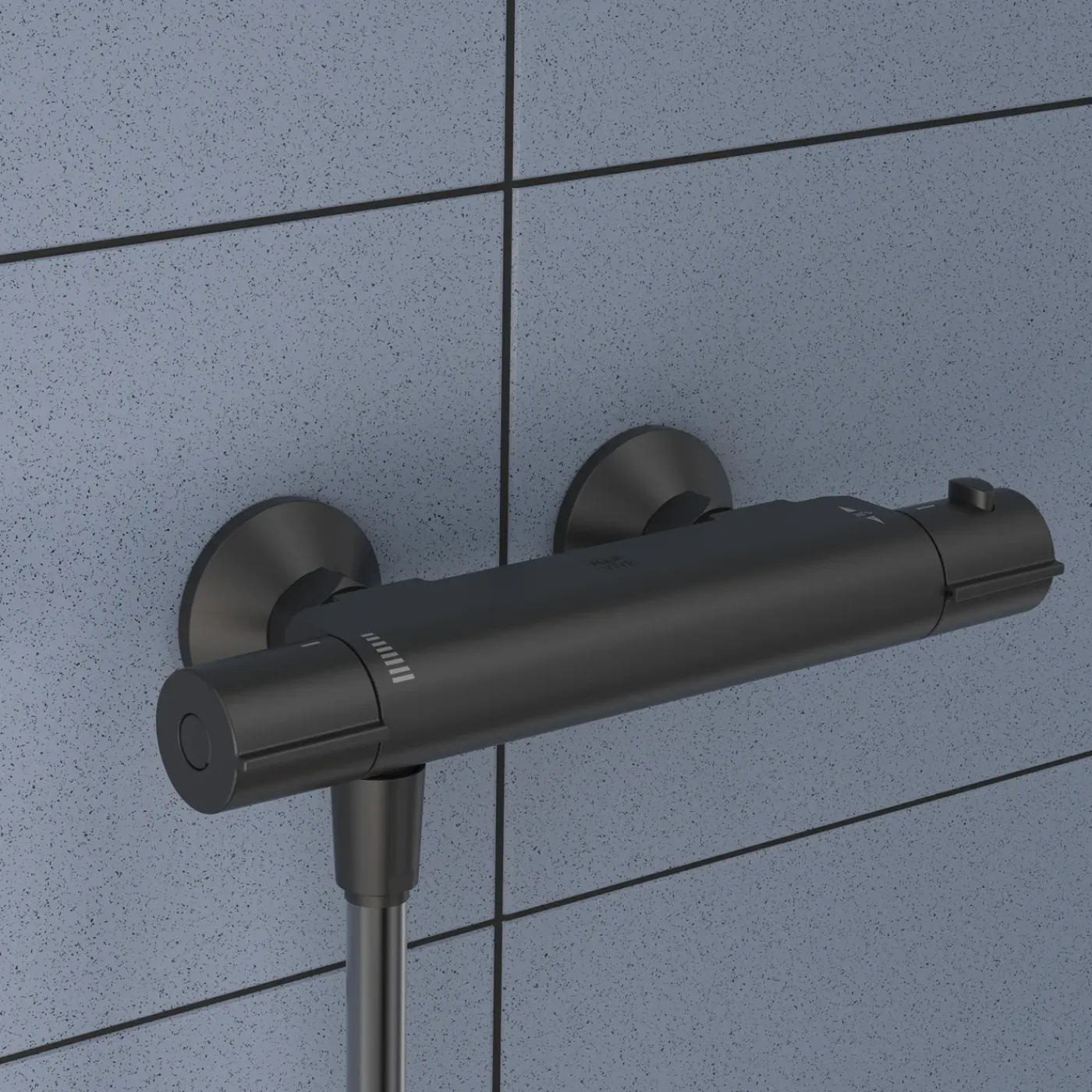 AquaVive – Praxis Eigen Merk Aquavive Thermostatische Douchekraan Irminio - Zwart - 12 cm