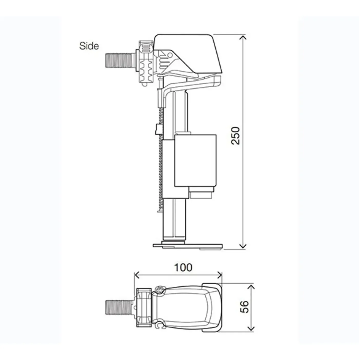 AquaVive – Praxis Eigen Merk AquaVive vlotterkraan universeel hydraulisch 3/8