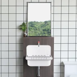 AquaVive – Praxis Eigen Merk Aquavive Wasbak Clean Sink - Staal - Vierkant - Wit - 52,5x35x37,5cm