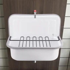 AquaVive – Praxis Eigen Merk Aquavive Wasbak Clean Sink - Staal - Vierkant - Wit - 52,5x35x37,5cm