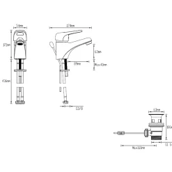 AquaVive – Praxis Eigen Merk AquaVive Wastafelmengkraan Grande - Lage uitloop - Keramisch - Chroom - 7,5cm