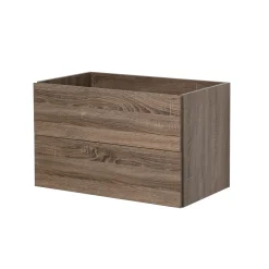 AquaVive – Praxis Eigen Merk Aquavive Wastafelonderkast Savena 47cm - Donker Eiken Houtlook - Met 2 Lades - 47,4x50x79,2cm